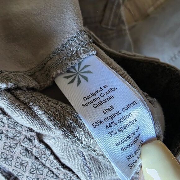 Athleta Organic Cotton Blend Utility Straight Leg Pants Sz 8 Gray - Picture 8 of 12